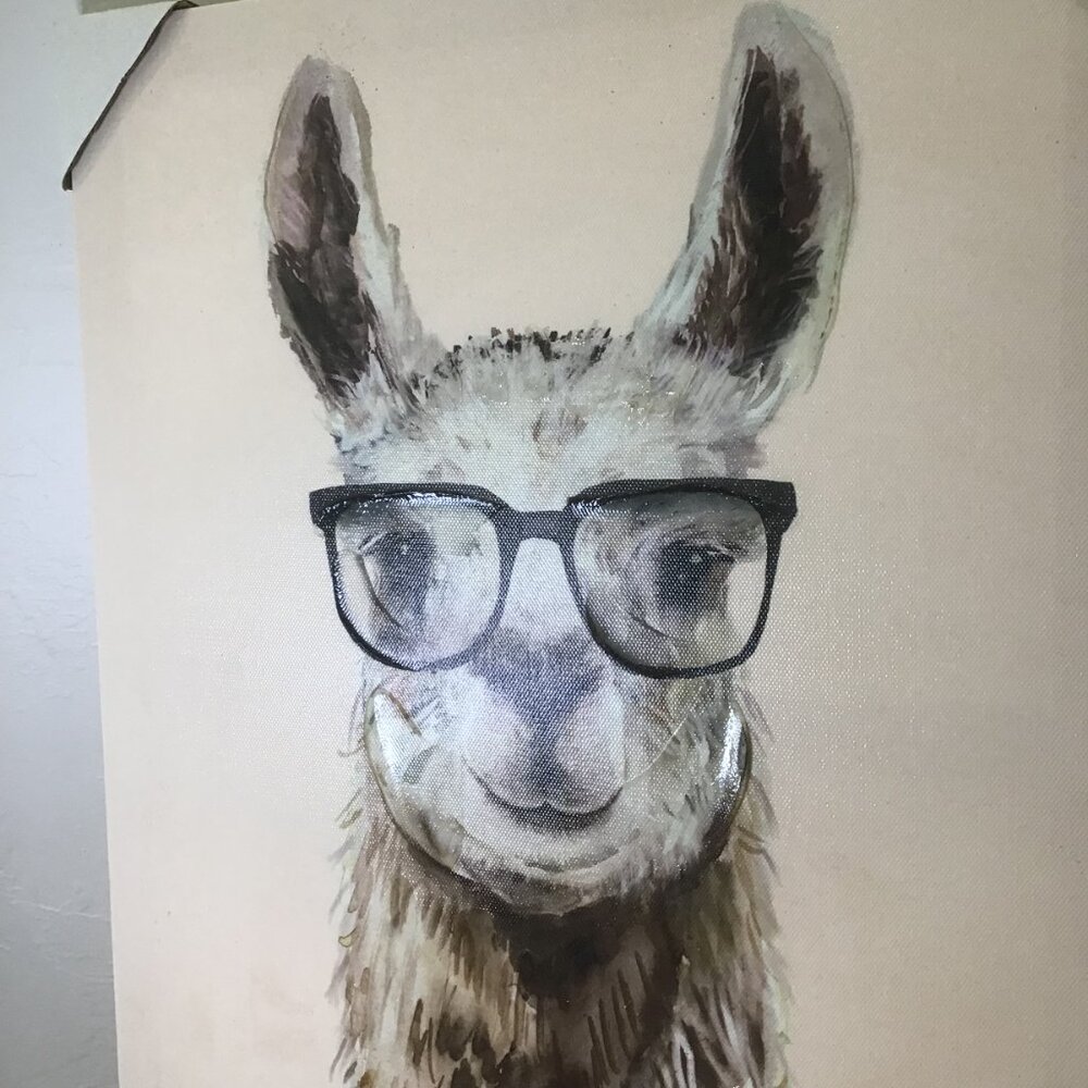Llama Canvas Wall Art NEW 3D Nursery Art - 12x16" 🖼️ - Picture 3 of 4
